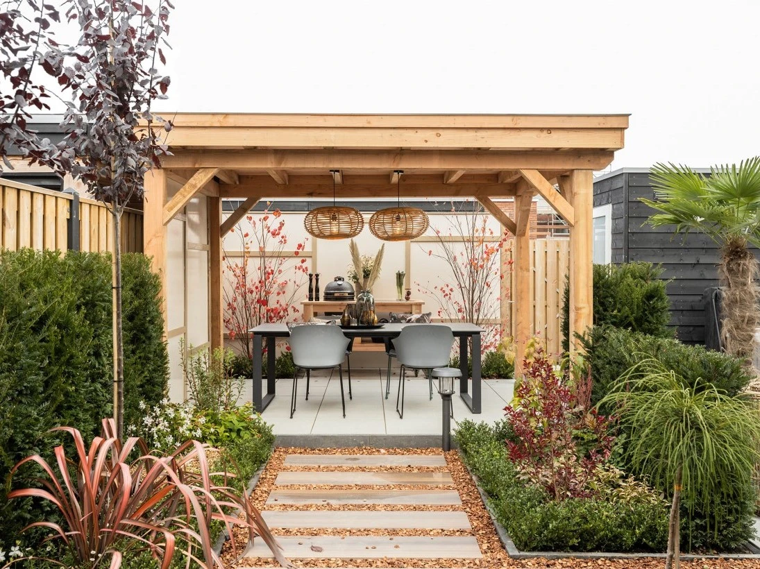 Douglas overkapping, 400 x 300, met achterwand en zijwand, Westwood Vrijbuiter - Afbeelding 6